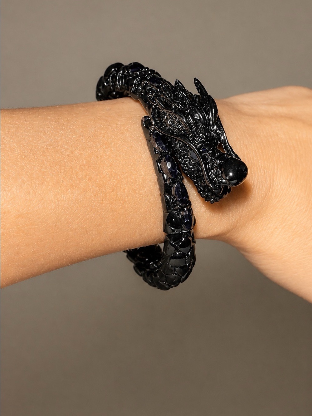 Black Dragon Wrap Bracelet - Women's Accessory